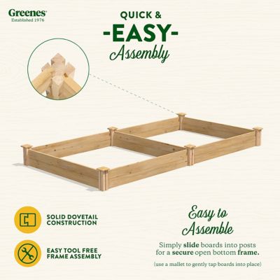 Image showing  Original Cedar Stackable Raised Garden Bed, 4 ft. x 8 ft. x 7 in.