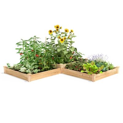 Greenes Original Cedar Stackable Raised Garden Bed, 4 ft. x 12 ft. x 7-10.5 in., 2 Tiers