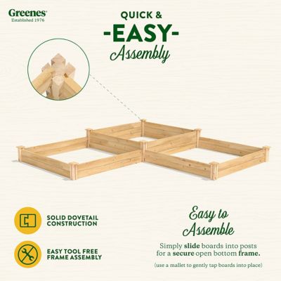 Image showing  Original Cedar Stackable Raised Garden Bed, 4 ft. x 12 ft. x 7-10.5 in., 2-Tier