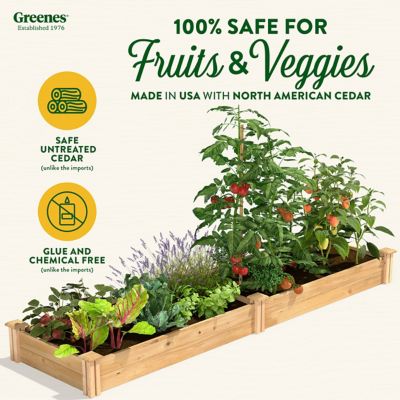 Image showing  Original Cedar Stackable Raised Garden Bed, 2 ft. x 8 ft. x 7 in.