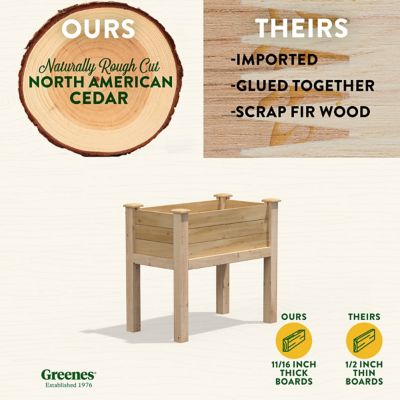 Image showing  Original Cedar Elevated Garden Bed, 32 in. x 16 in. x 31 in.