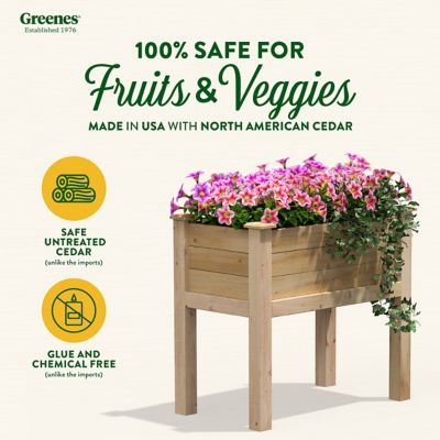 Image showing  Original Cedar Elevated Garden Bed, 32 in. x 16 in. x 31 in.