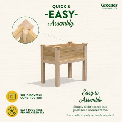 Image showing  Original Cedar Elevated Garden Bed, 32 in. x 16 in. x 31 in.