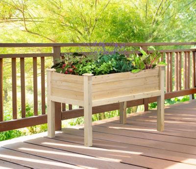 Image showing  Original Cedar Elevated Garden Bed, 24 x 48 x 31in.