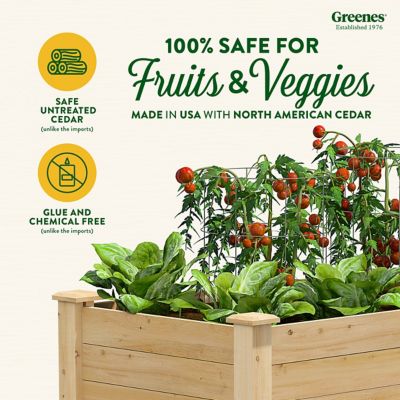 Image showing  Original Cedar Elevated Garden Bed, 24 x 48 x 31in.