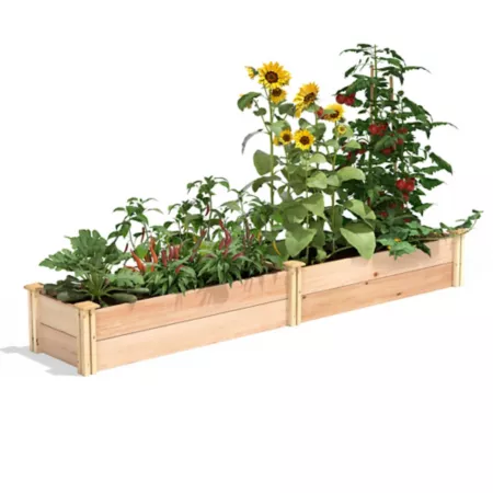 Greenes Premium Cedar Stackable Raised Garden Bed 16-in x 8-ft x 11-in Raised Garden Beds