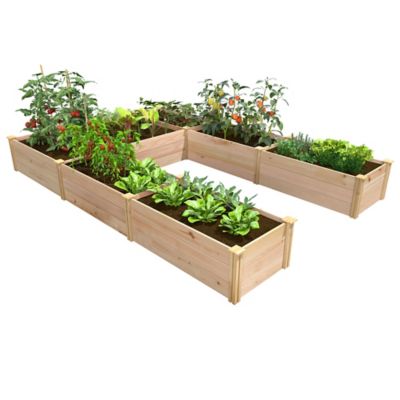 Greenes Premium U-Shaped Cedar Raised Garden Bed, 8 ft. x 12 ft. x 16.5 in.