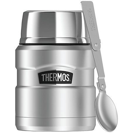 Thermos Stainless King Vacuum-Insulated Food Jar with Folding Spoon, 16 oz.,  Silver at Tractor Supply Co.