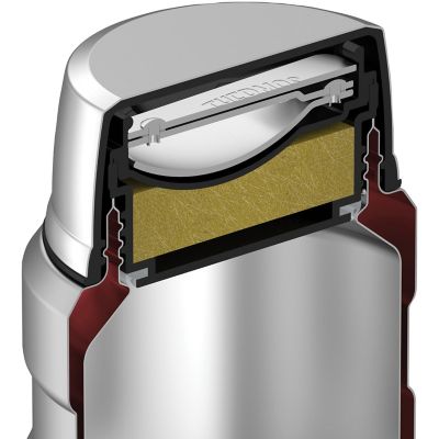 Image showing  Stainless King Vacuum-Insulated Food Jar with Folding Spoon, 16 oz., Silver