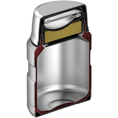 Image showing  Stainless King Vacuum-Insulated Food Jar with Folding Spoon, 16 oz., Silver