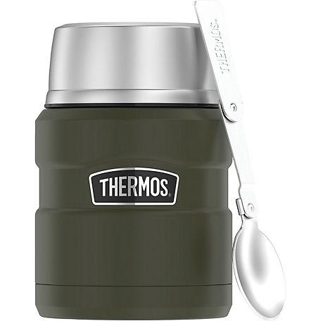 Thermos for Hot Food,Thermos Water Bottle,Thermos Stainless Steel,Vacuum Insulated Food Jar for Hot and Cold with Handle and Folding Spoon (White)