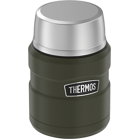 Thermos Stainless King Vacuum-Insulated Food Jar, 24 Ounce, Army Green