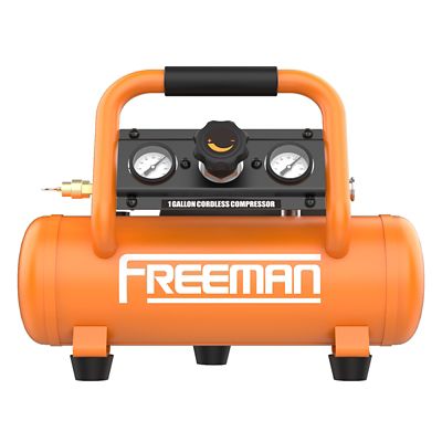 Image showing 6 th Freeman 20 V Cordless 1 Gallon 1/3 HP Portable Air Compressor Kit with 4Ah Lithium-Ion Battery and Charger, 700 Shots per Charge