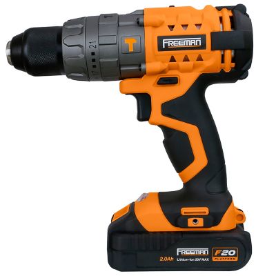 Image showing  Cordless 20V Hammer Drill/Impact Driver and LED Light Kit with Batteries, Charger and Bag