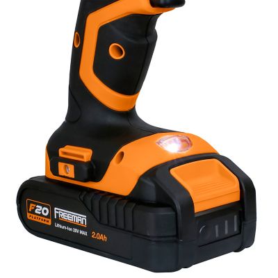 Image showing  Cordless 20V Hammer Drill/Impact Driver and LED Light Kit with Batteries, Charger and Bag