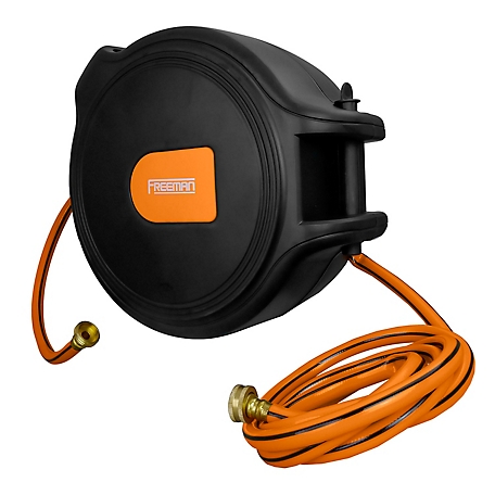 Freeman 1/2 in. x 65 ft. Retractable Water Hose Reel with Spray Nozzle, PWHR1265N