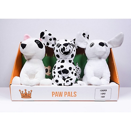 Dorell Fabrics Royal Dog Toys Plush Dog Toy Set with Squeaker Paw Pals: 3 Puppies, 3-Pack