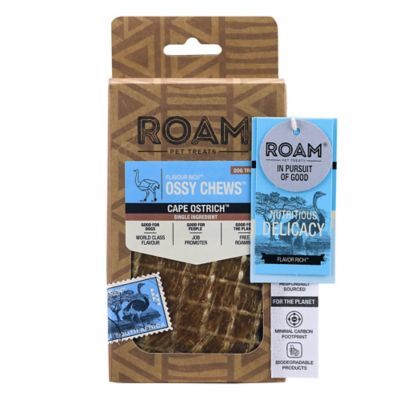 Roam Ossy Chews Single Sourced Novel Protein Ostrich Flavor Dog Chew Treats, 3.53 oz.