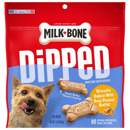 Milk Bone Peanut Butter Flavor Baked Dog Biscuits 12 oz. Dog Biscuits & Cookies