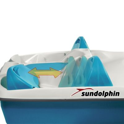 Image showing 7 th Sun Dolphin Sun Slider 5-Seat Pedal Boat with Canopy, Ocean