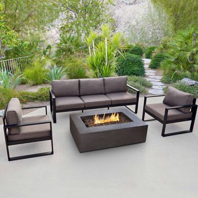 Real Flame Baltic Casual Patio Chair Set, Black, 2-Pack