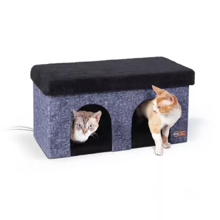 K&H Pet Products Thermo-Kitty Duplex Pet Shelter 12-in x 24-in x 12-in Heated Beds & Pads