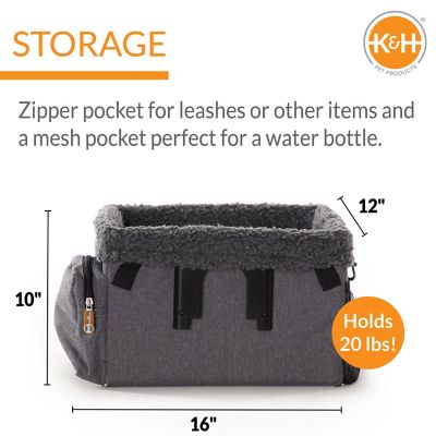 Image showing  Travel Bike Pet Basket, Large, Gray