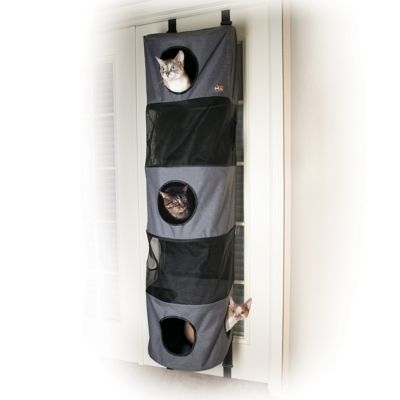 K&H Pet Products 65 in. 5-Story High Rise Hangin Cat Condo, Classy Gray
