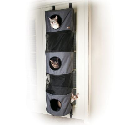 K H Pet Products Hangin Cat Condo 5 Story High Rise Gray 16 x 16 x 65