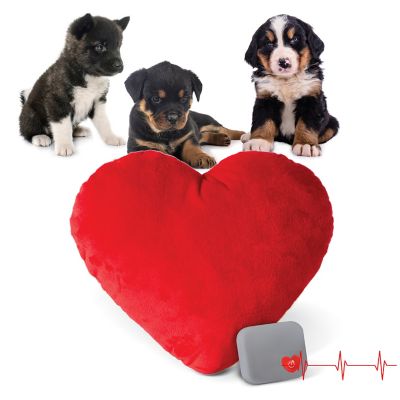 K&H Pet Products Mother's Heartbeat Plush Dog Toy Heart Pillow