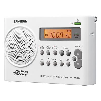 Sangean AM/FM/NOAA Weather Alert Rechargeable Radio
