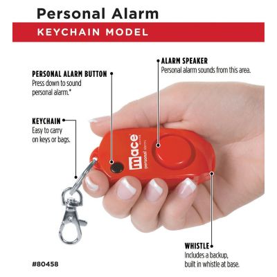 Image showing  Personal Alarm Keychain, Red