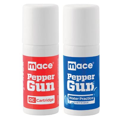 Mace Replacement OC Pepper and Practice Water Cartridge for Mace Brand Pepper Guns