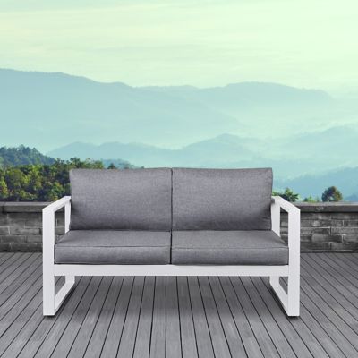 Real Flame Baltic Loveseat, White