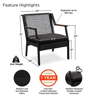 Image showing  Calvin Chair Set, Black, 2 pk.