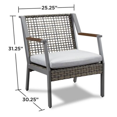 Image showing  Calvin Patio Chair Set, Gray, 2 pk.