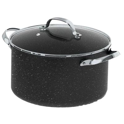 Starfrit 6 qt. Stockpot/Casserole Dish with Glass Lid and Stainless Steel Handles