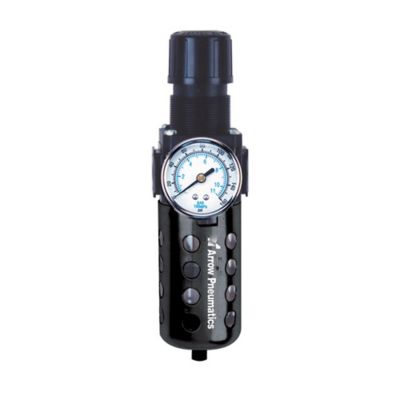 Arrow 1/2 in. Compressed Air Water Removing Filter and Regulator Combination Unit, Poly Bowl