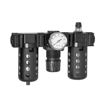 Arrow 1/2 in Compressed Air Water Removal Filter Regulator Lubricator Combo Unit Poly Bowl Water Filters