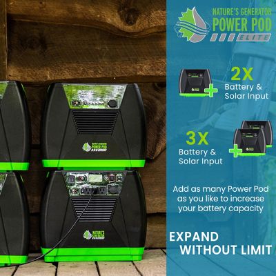 Image showing 8 th Nature's Generator 3,600/2,800-Watt Solar Powered Generator Platinum Elite WE Generator System
