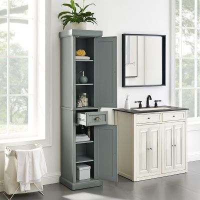 Image showing  Seaside Tall Linen Cabinet, White