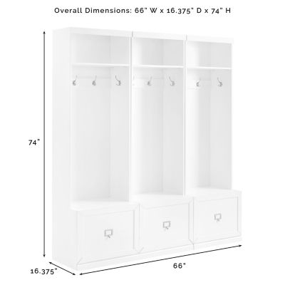Image showing 7 th Crosley Harper 3 pc. Entryway Set, 74 in. x 66 in. x 16.38 in.
