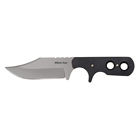 Cold Steel 3.575 in. Mini Tac Bowie Knife, Black/Silver