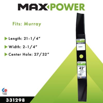 Image showing  42 in. High-Lift Lawn Mower Blade for Murray Mowers, Replaces OEM 92418E701, 095101E701 and 92418