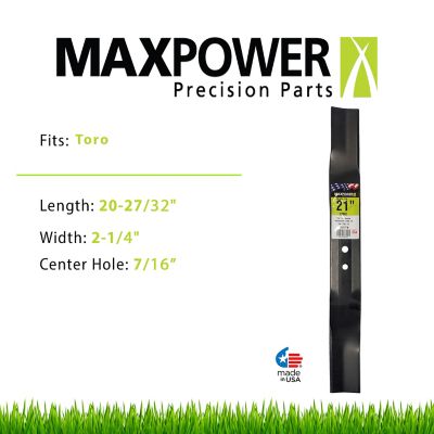 Image showing  21 in. Lawn Mower Blade for Toro Recycler Walk-Behind Mowers, Replaces OEM 108-0954-03, 108-3762-03 and 93-4106-03