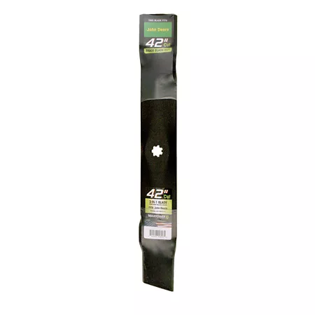 MaxPower 42 in 3-N-1 Deck Mower Blade for John Deere Mowers Replaces OEM GX22151 and GY20850 Mower Blades