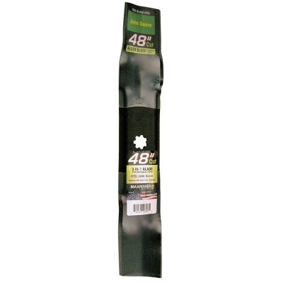 MaxPower 48 in. 3-in-1 Mower Blade for John Deere Mowers, Replaces OEM AM137757, AM141035, GX21784 and GY20852