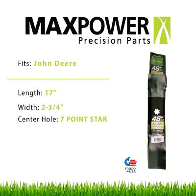 Image showing  48 in. 3-in-1 Mower Blade for John Deere Mowers, Replaces OEM AM137757, AM141035, GX21784 and GY20852