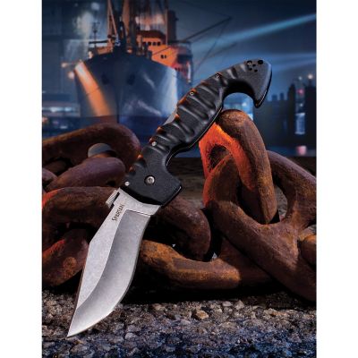 Image showing  1.5 in. Spartan Folding Knife, Silver/Black