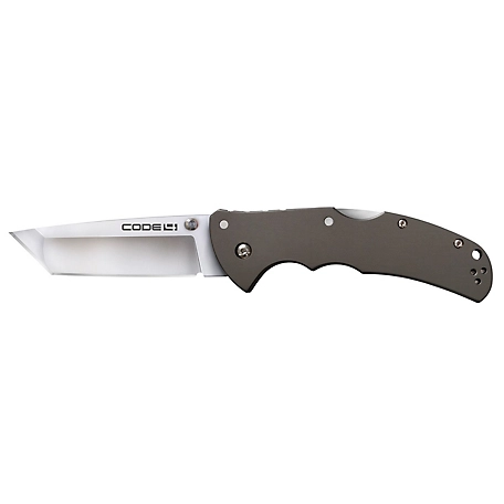 Cold Steel 3.5 in. Code 4 Tanto-Point Plain Edge S35VN Folding Knife, Silver